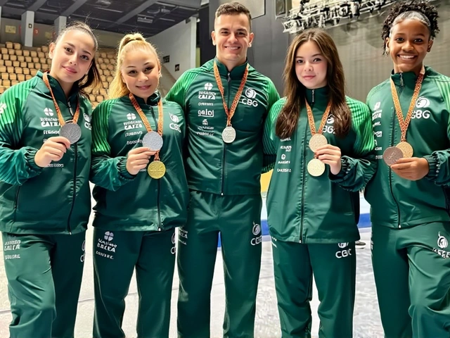 Flávia Saraiva leva ouro na trave e dança viraliza na Copa do Mundo da Hungria